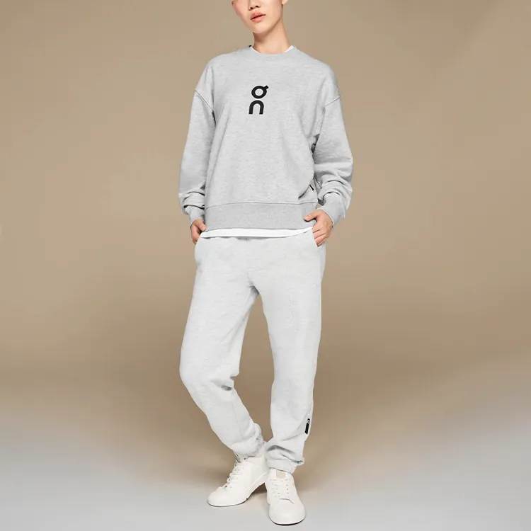 On Club Crew Sweatshirt Women's Meteorite Gray-1