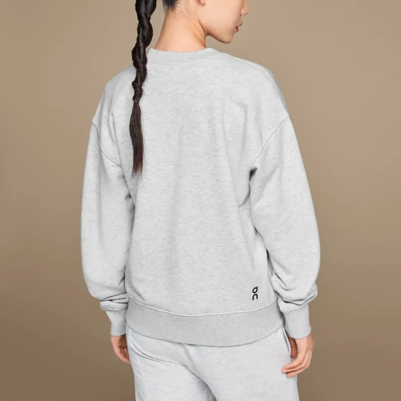 On Club Crew Sweatshirt Women's Meteorite Gray-2