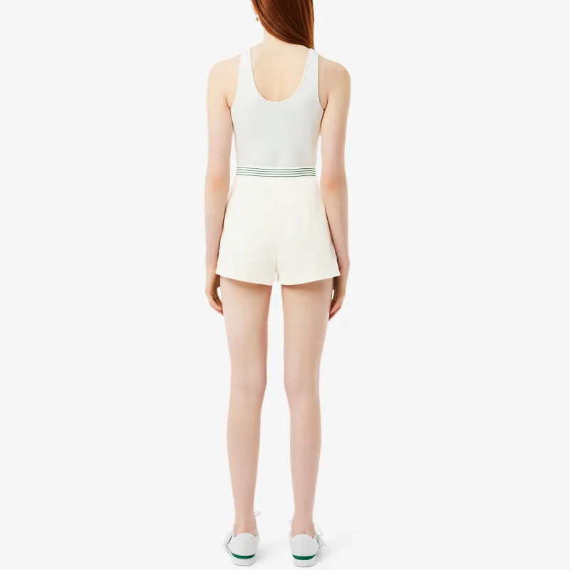 LACOSTE SS25 Wool Tennis Casual Shorts Women's White-4