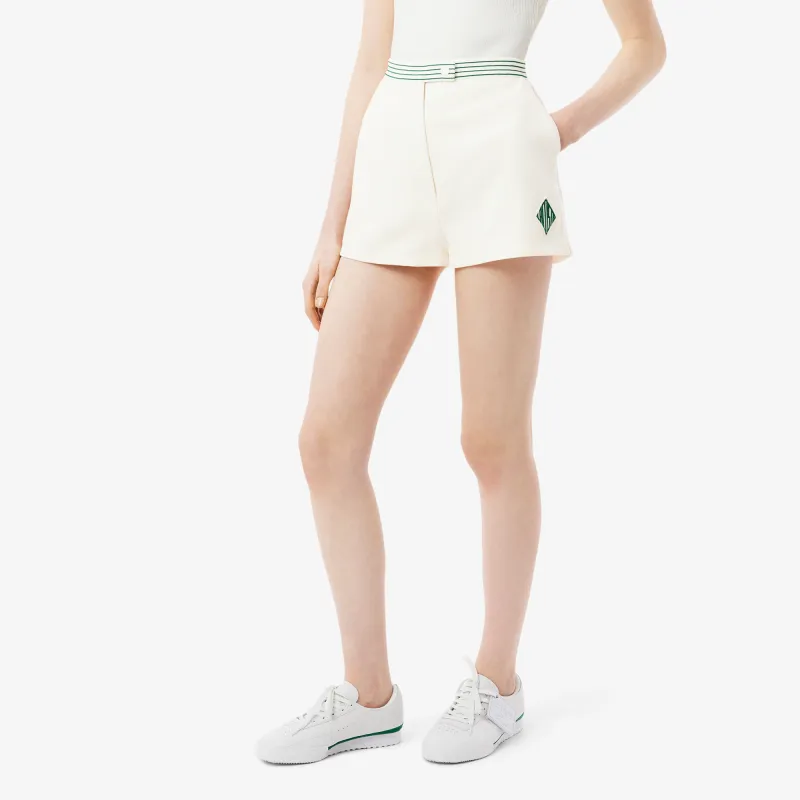 LACOSTE SS25 Wool Tennis Casual Shorts Women's White-5