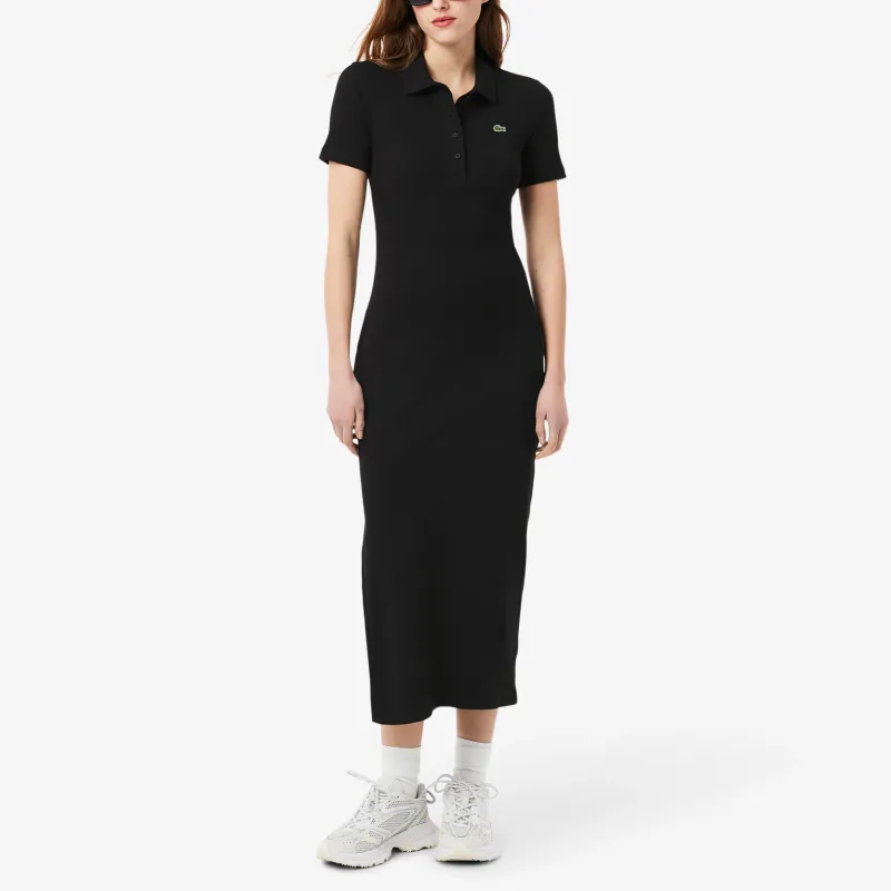 LACOSTE Cotton Ribbed Dress-1