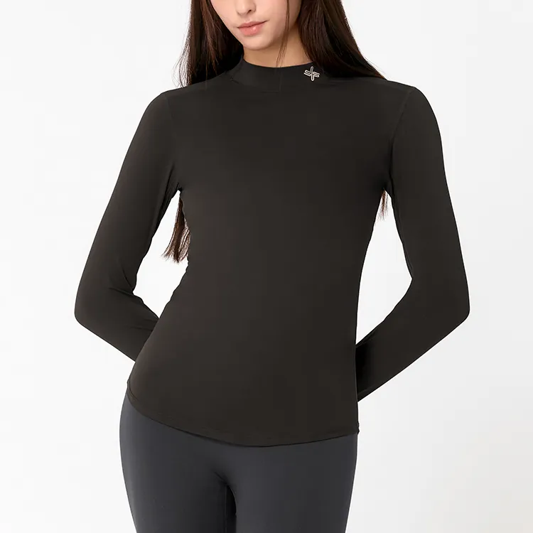 XEXYMIX T Shirt Women's Chocolate Brown-1