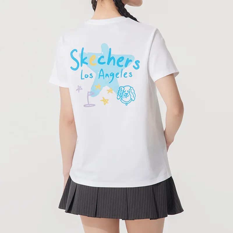 Skechers T Shirt Women's Bright White 0019-2