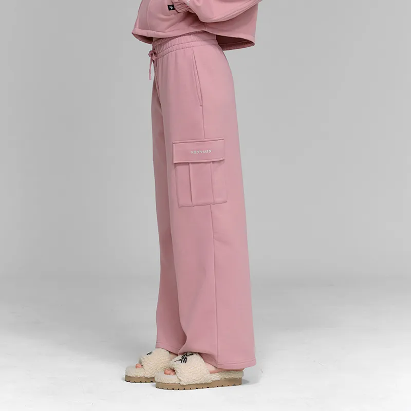 XEXYMIX Cargo Pants Women's Dusty Pink-4