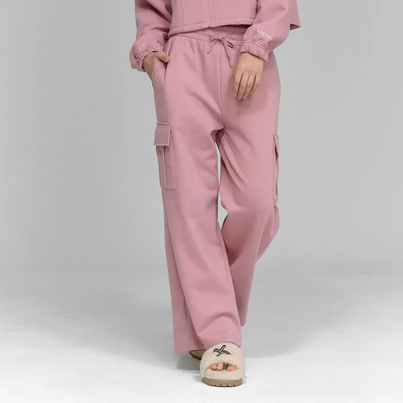 XEXYMIX Cargo Pants Women's Dusty Pink-2
