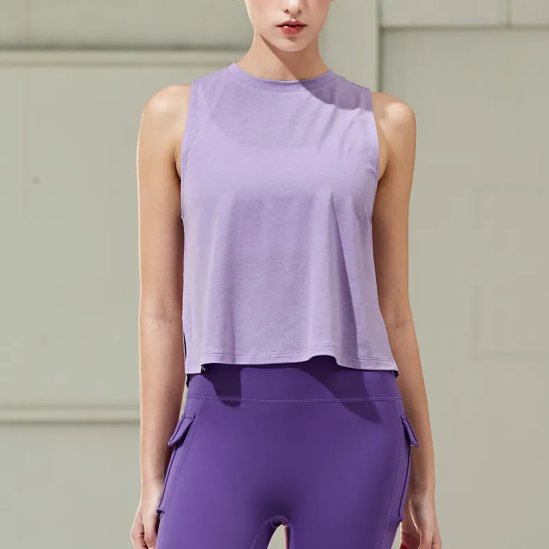 XEXYMIX Yoga Tank Top Women's Light Lilac-3