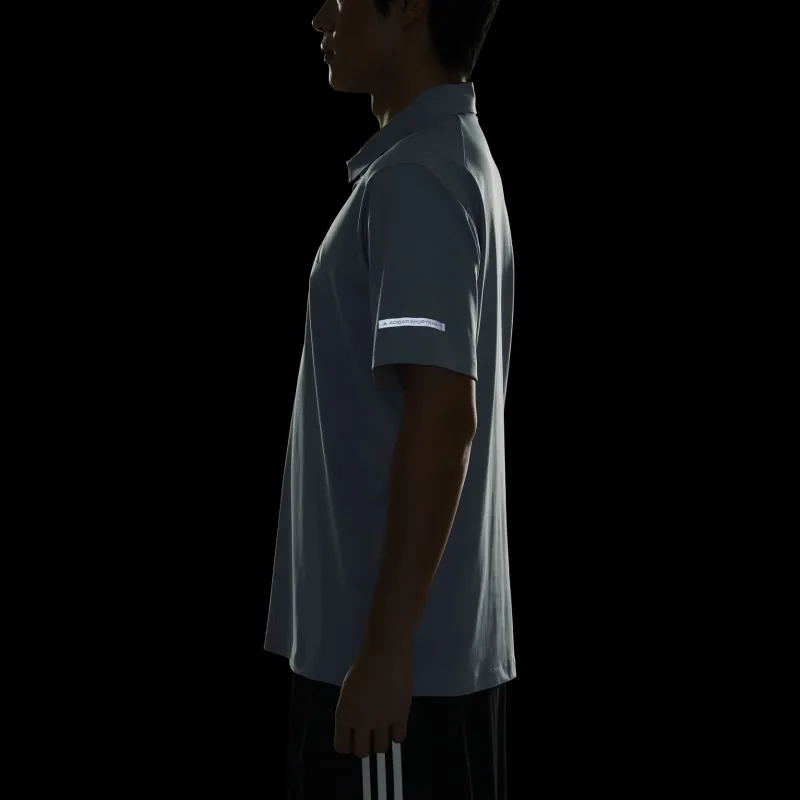 Adidas Polo Shirt Men's Silver Gray-4
