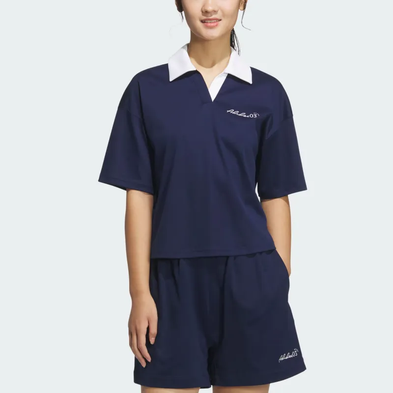 Adidas VERBIAGE Polo Shirt Women's Dark Indigo-1