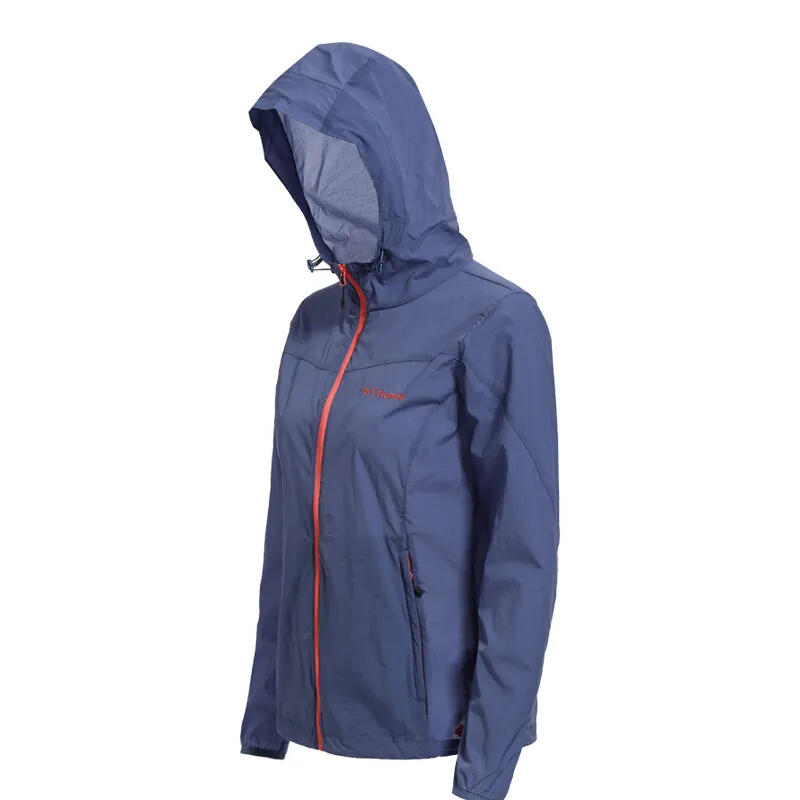 Columbia Hiking Wind And Water Repellent Windbreaker Jacket Women's Blue Purple-2
