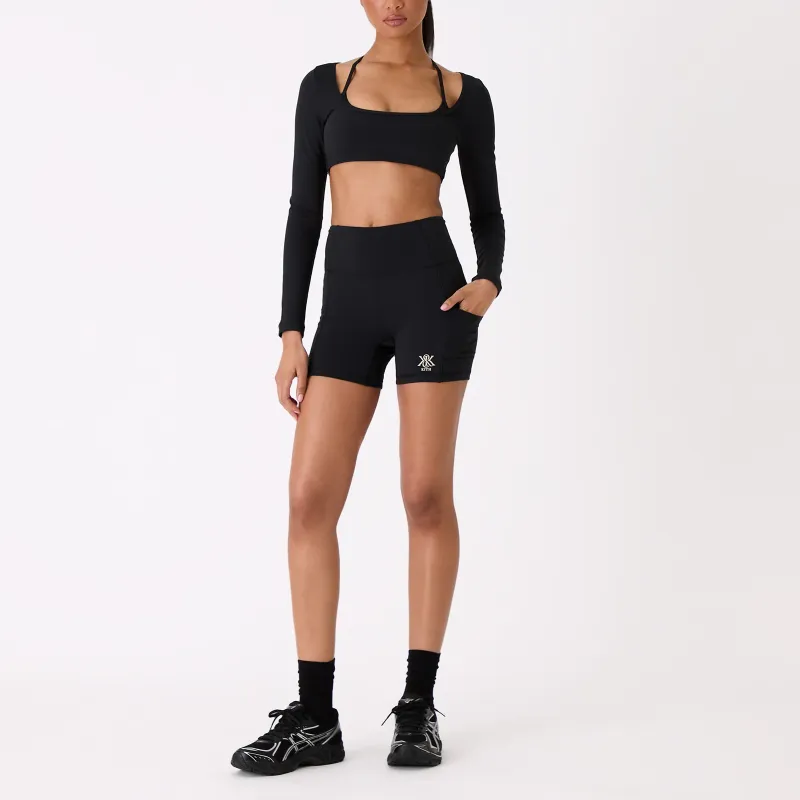 KITH SS25 Sports Shorts Women's Black-2
