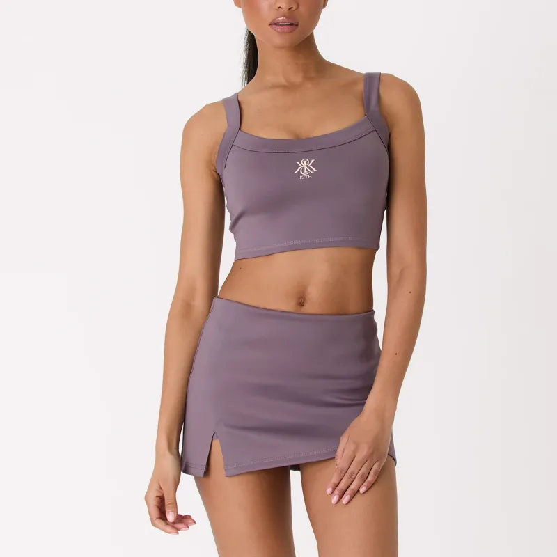 KITH SS25 Ari Active Casual Short Skirts Women's Gray Purple-3