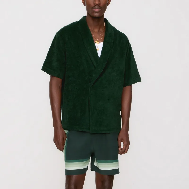 KITH SS25 Border Stripe Sports Shorts Men's Green-2