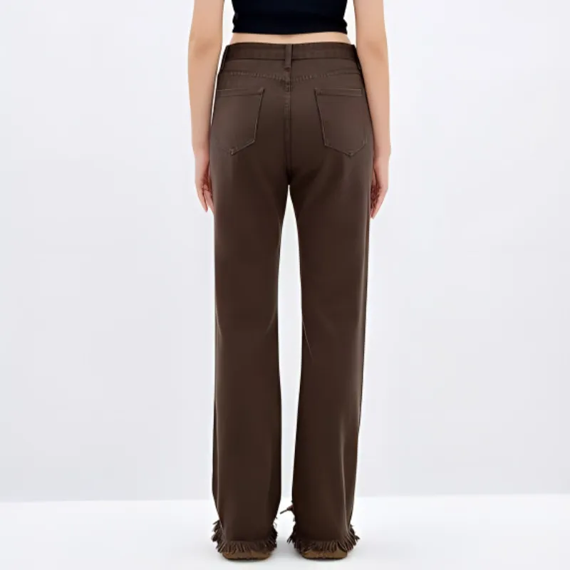XII BASKET SS24 Jeans Women's Coffee-4