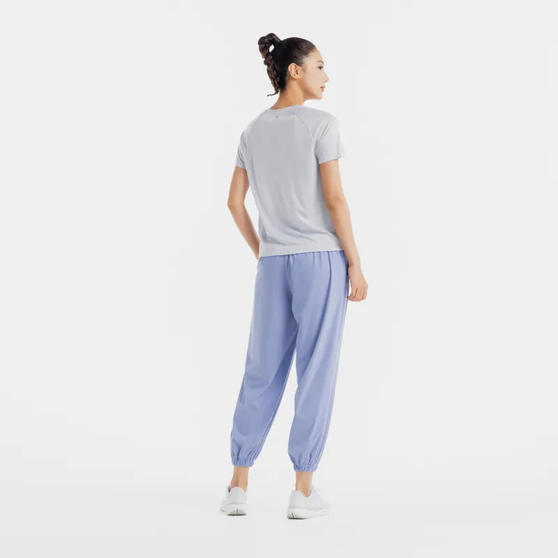 DECATHLON Raglan Sleeve T Shirt Women's Silver Gray-3