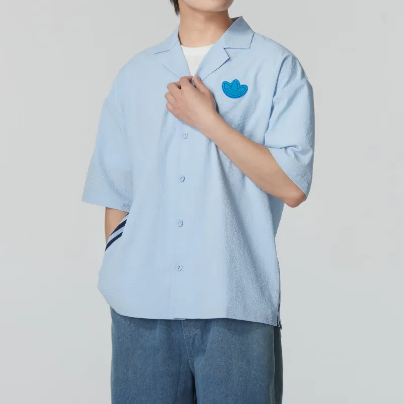 adidas originals SS24 Casual Polo Shirt Blue-2