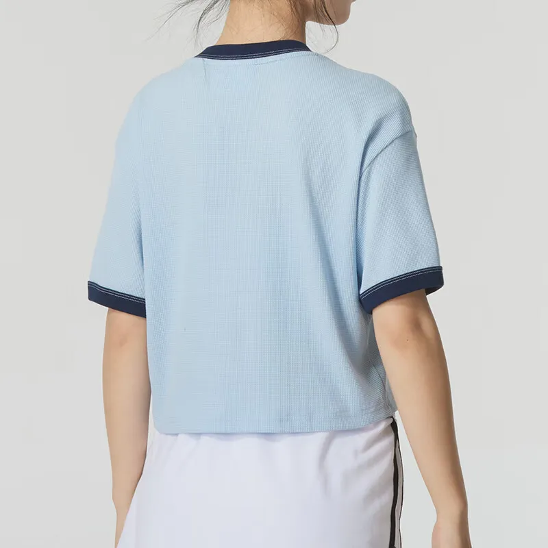 Adidas Originals Drop Shoulder Sleeve T Shirt Women's Blue-5
