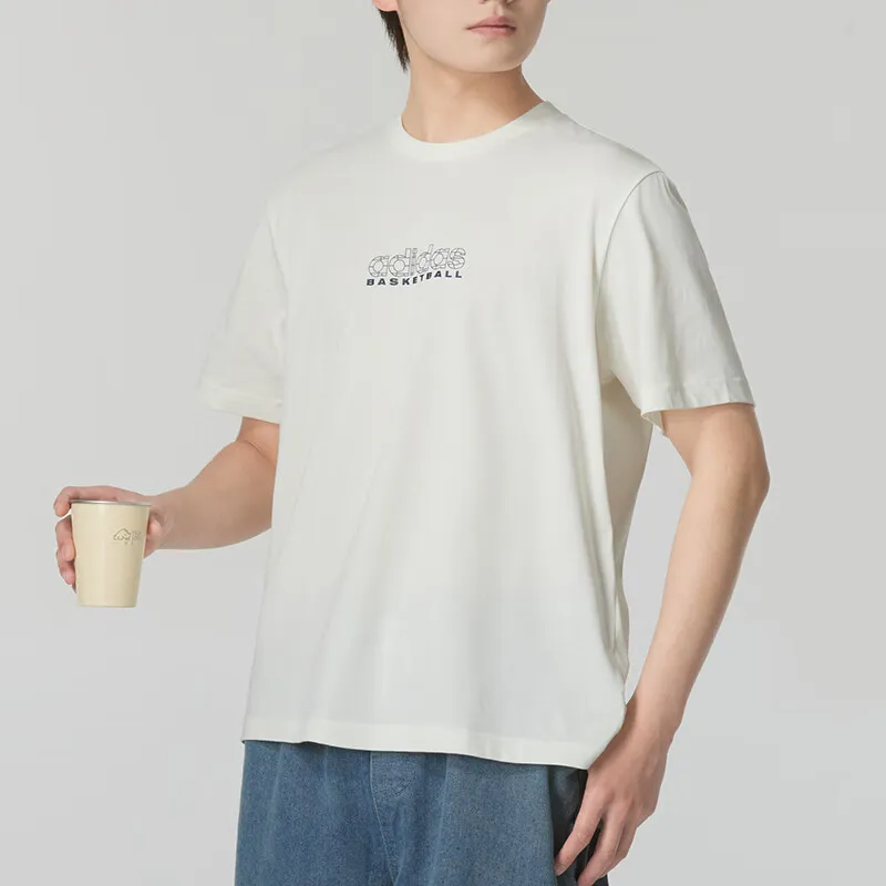 Adidas T Shirts Men White-3