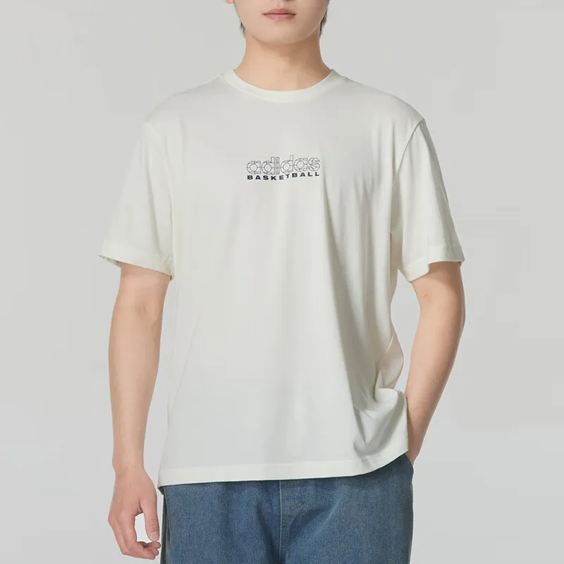 Adidas T Shirts Men White-1