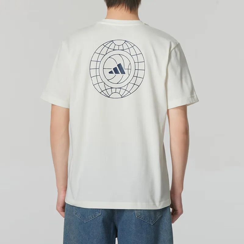 Adidas T Shirts Men White-2