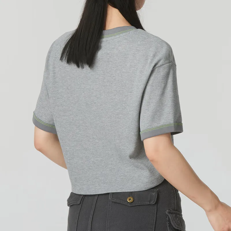 adidas originals Women'ss Cropped Short-Sleeve T-Shirt Gray-4