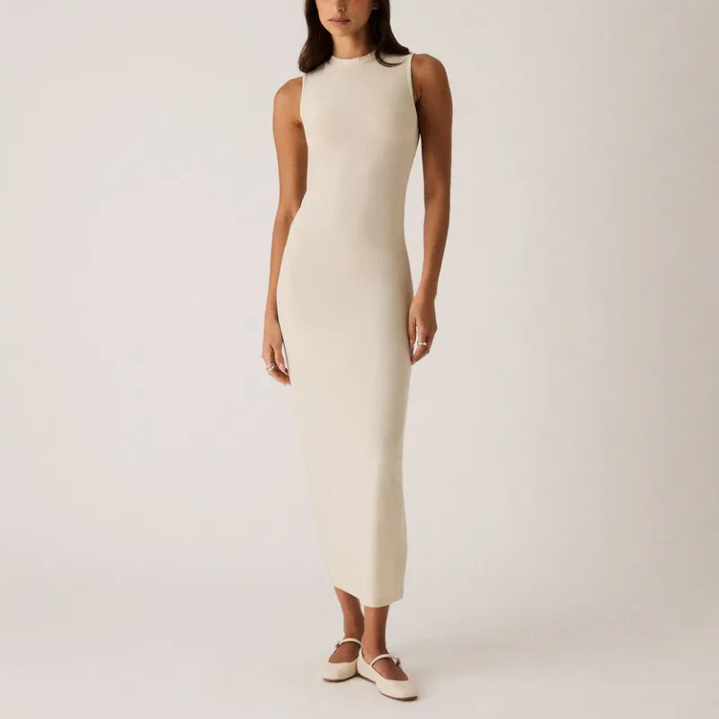 KITH Women's Rib Anthea Midi Dress 'Canvas'-2