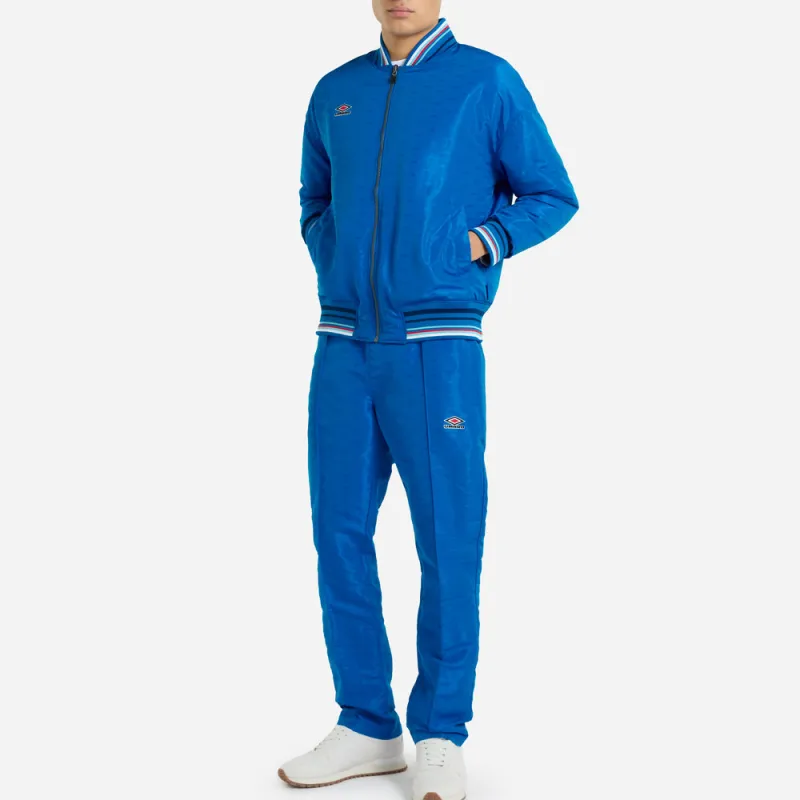 Umbro SS24 Monogram Straight Leg Track Pant Knitted Sports Pants Men's Blue-2