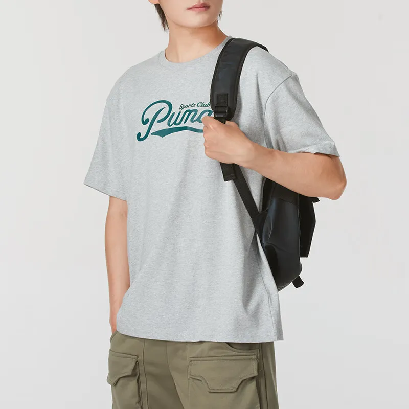 PUMA T Shirts Men Gray-5