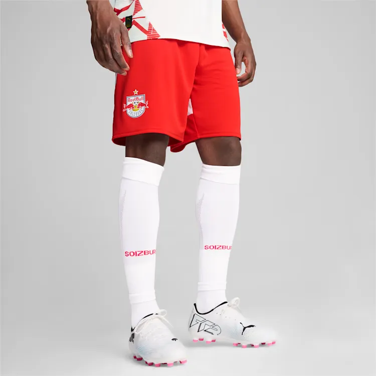 PUMA FC Red Bull Salzburg Soccer Bottoms Men's Red White-3