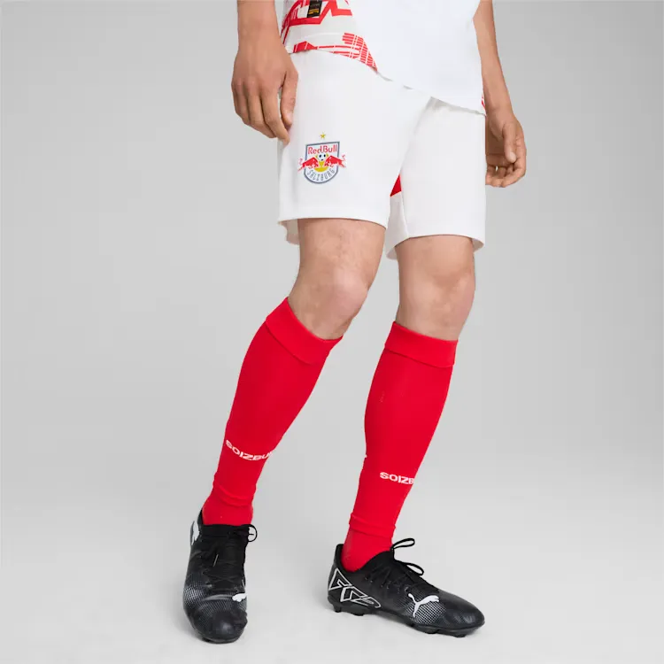 PUMA Red Bull Salzburg SS24 Soccer Bottoms Men's White Red-2