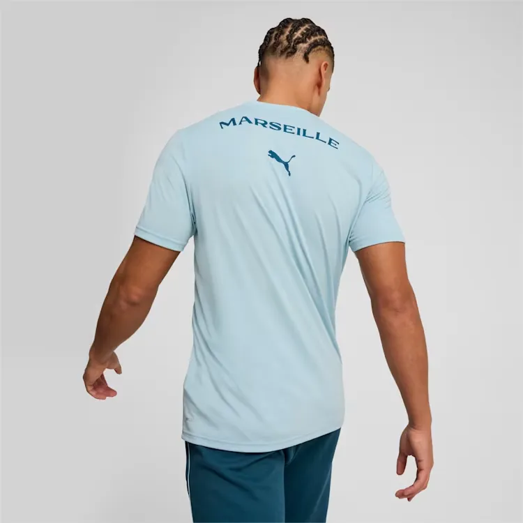 PUMA Olympique De Marseille Regular T-Shirt Men's Sky Blue-4
