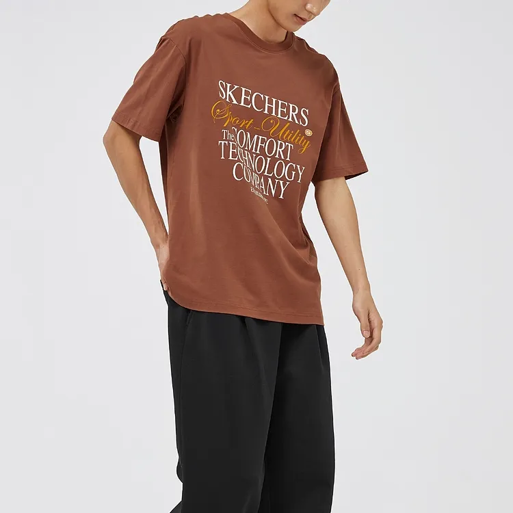 Skechers Sport T Shirt Unisex Imperial Jade Brown-2