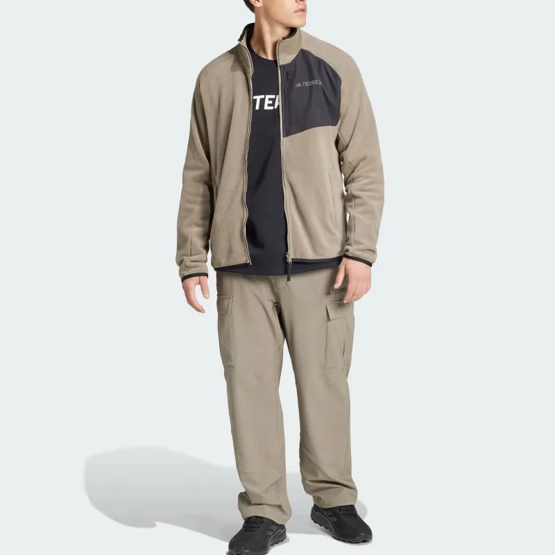 Adidas Terre MULTI FLEECE JACKET Velvet-feel Coat Men's Earth Brown-1