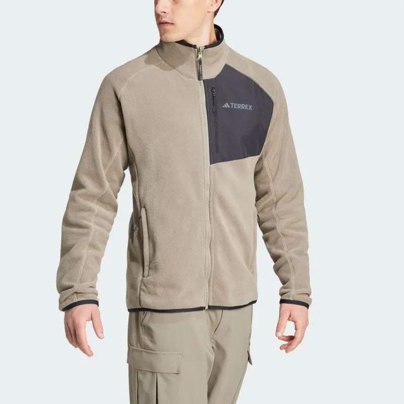 Adidas Terre MULTI FLEECE JACKET Velvet-feel Coat Men's Earth Brown-2