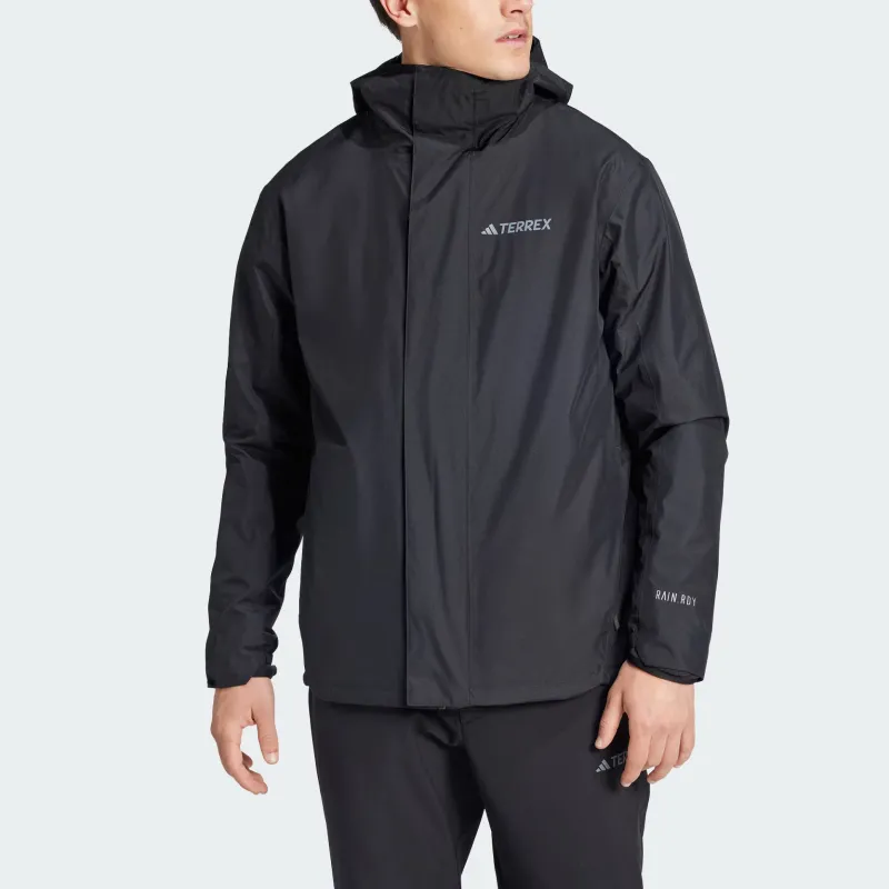 Adidas XPLORIC Waterproof And Windproof Windbreaker Jacket Men's Black-1