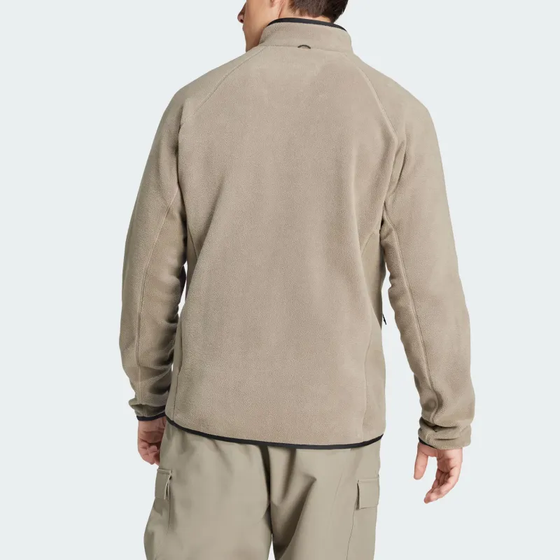 Adidas Terre MULTI FLEECE JACKET Velvet-feel Coat Men's Earth Brown-4