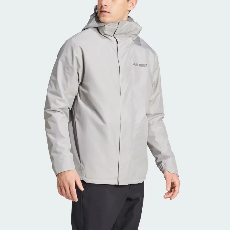 Adidas Waterproof, Windproof, And Breathable Windbreaker Jacket Men's Pure Ice Gray-3
