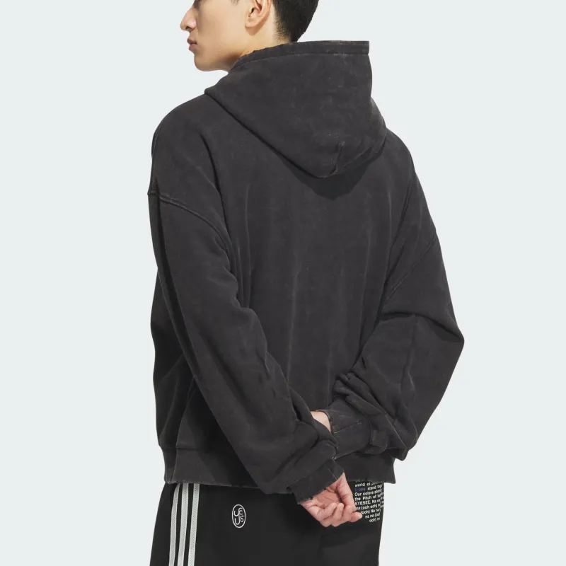 Adidas Originals WASHED FW24 HOODED JACKET Jackets & Coats Men Black-1
