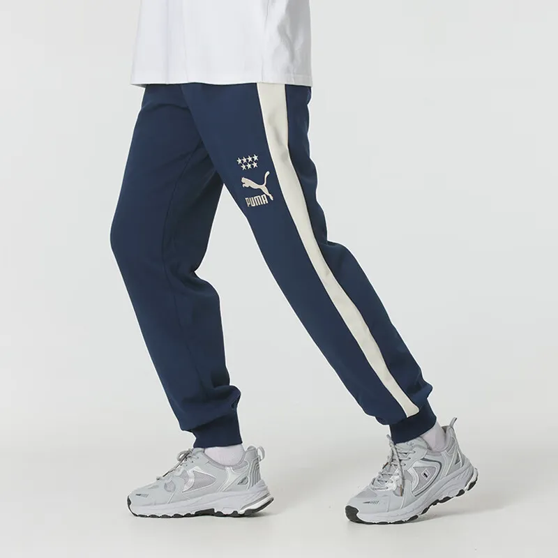 PUMA Knitted Sweatpants Men Blue-6