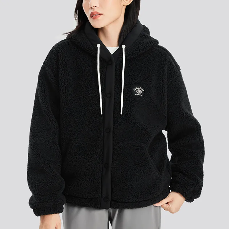 Skechers Sports Alliance Series Velvet feel Coat Women's Carbon Black-2