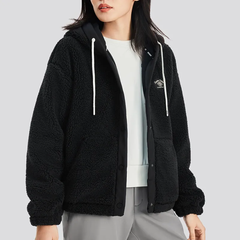 Skechers Sports Alliance Series Velvet feel Coat Women's Carbon Black-3