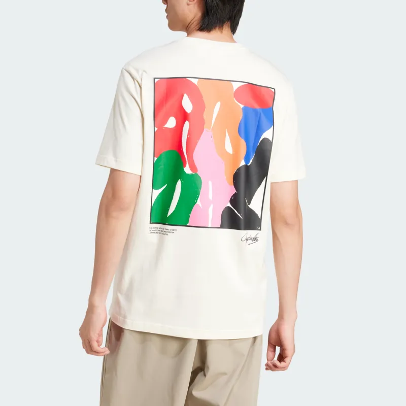 Adidas Originals TRAINING SUPPLY Fashion Arty T-Shirt Men's Ivory-3