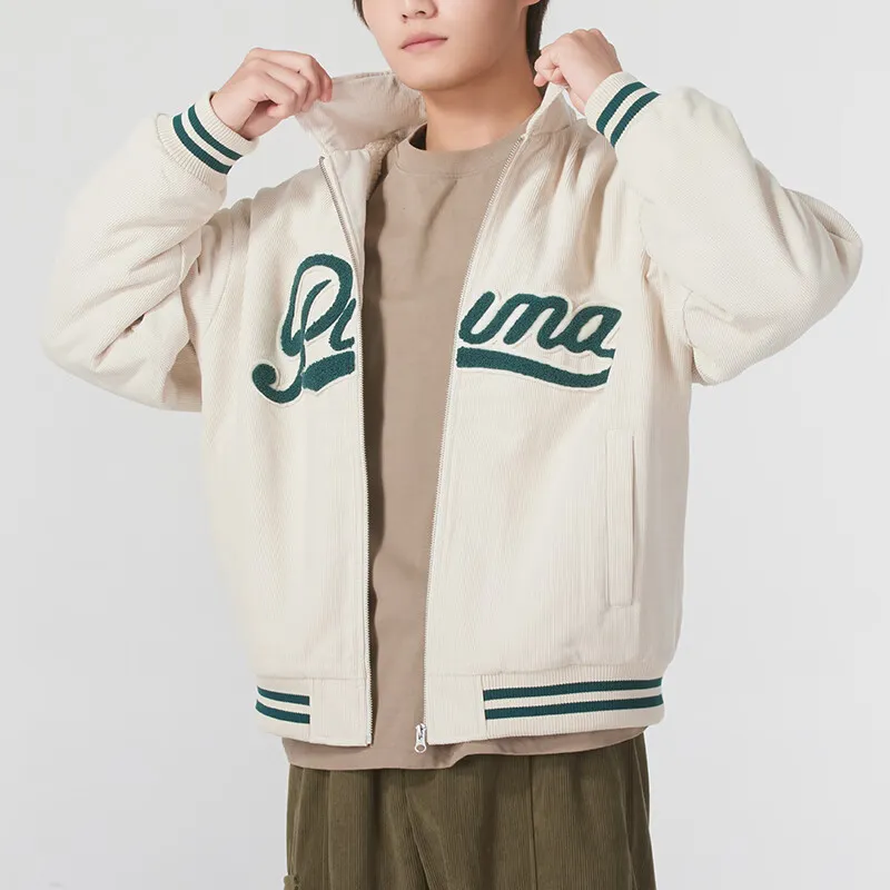 PUMA Jackets Men Beige-1