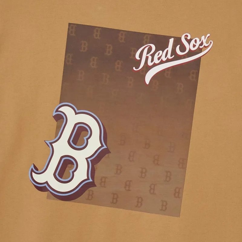 MLB Monogram Collection Boston Red Sox T Shirt Unisex Brown-5