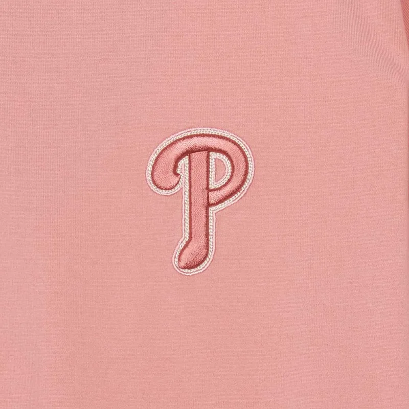 MLB Monogram Collection Philadelphia Phillies T Shirt Unisex Pink-4