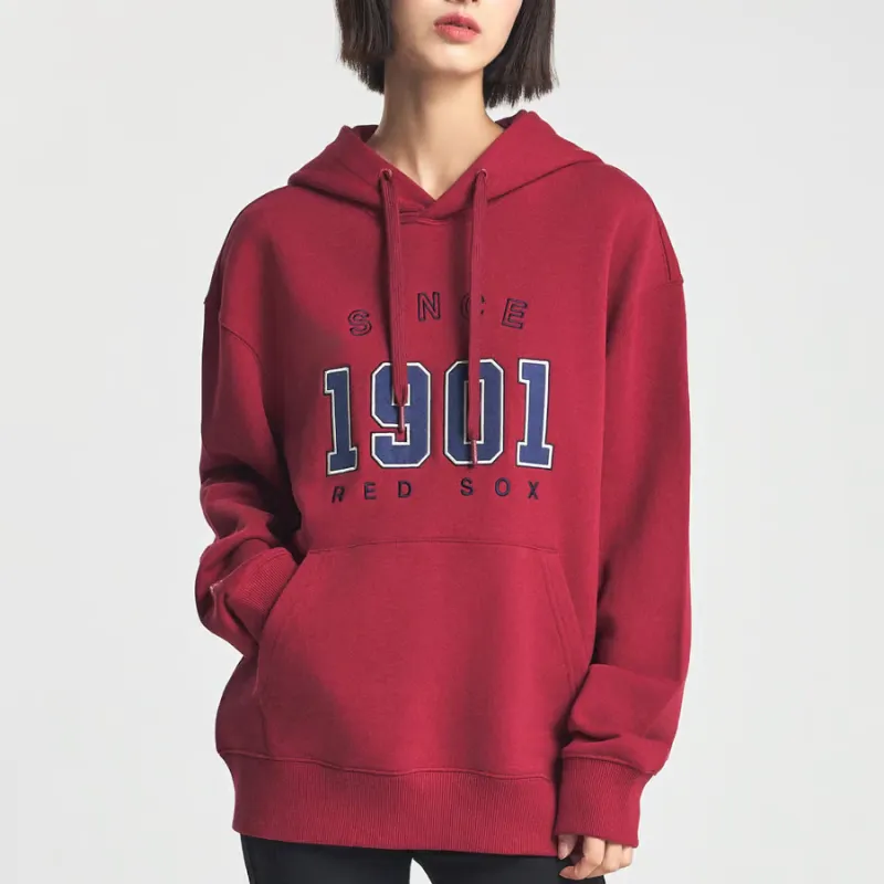 MLB Overfit Boston Red Sox Sweatshirt Unisex Wine-3