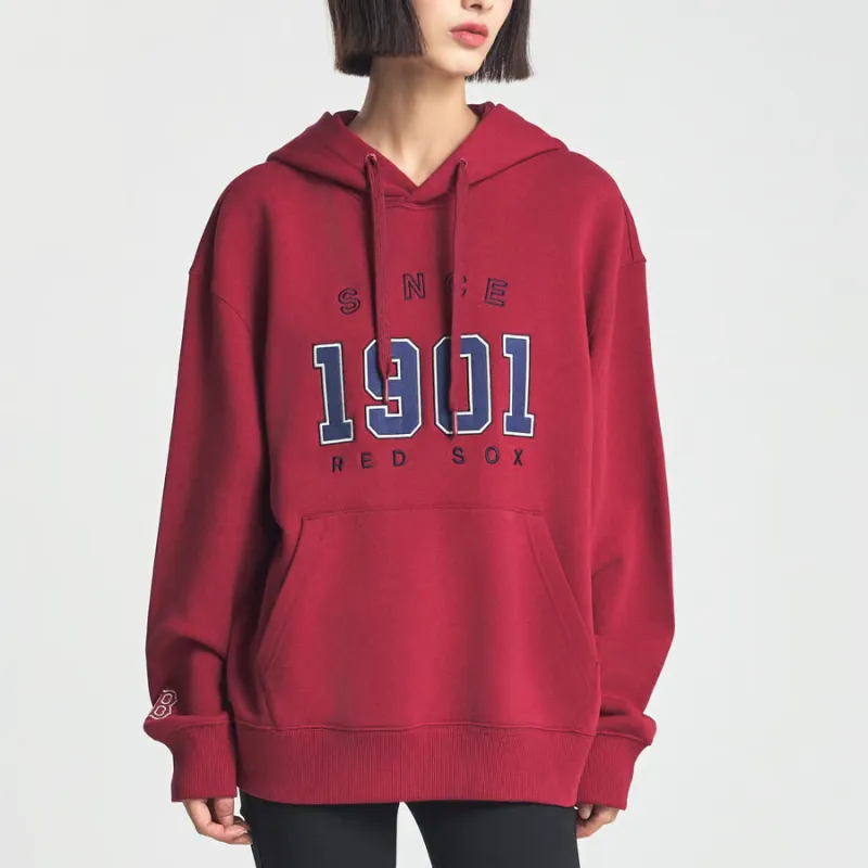 MLB Overfit Boston Red Sox Sweatshirt Unisex Wine-2