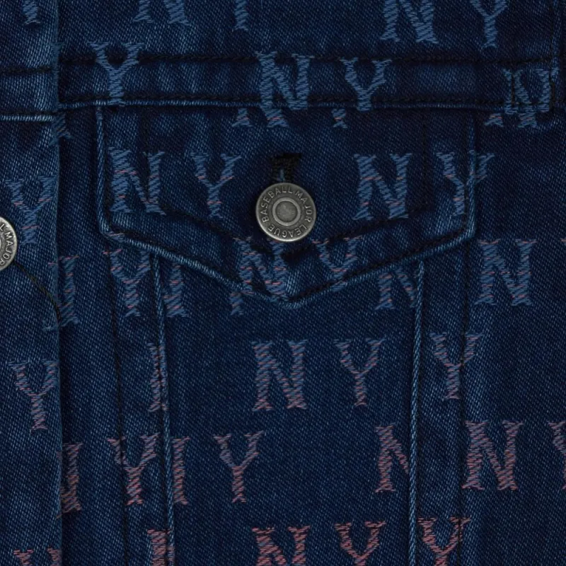 MLB New York Yankees Denim Jacket Women's Blue-3