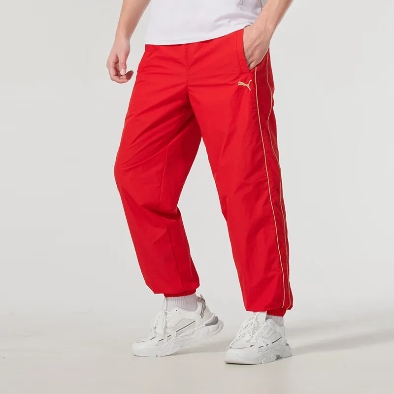 PUMA Knitted Sports Pants Men's Red-2