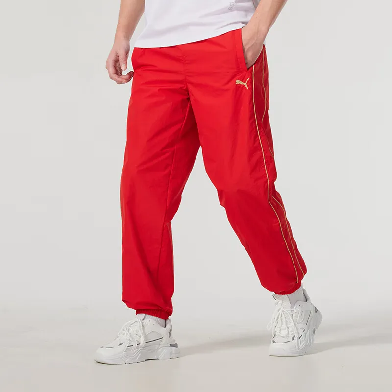 PUMA Knitted Sports Pants Men's Red-3