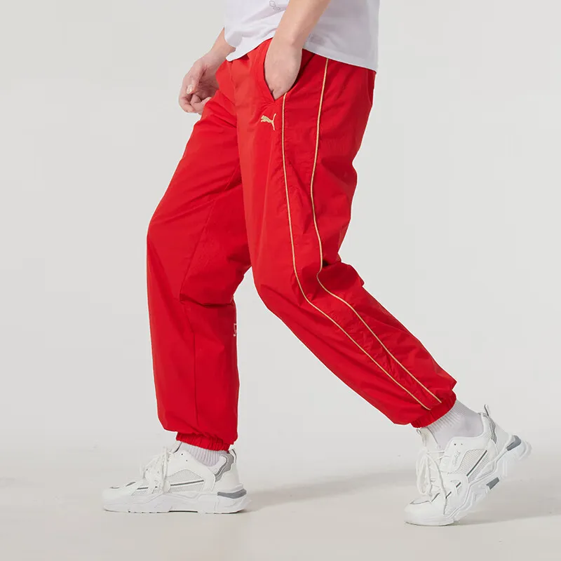 PUMA Knitted Sports Pants Men's Red-5